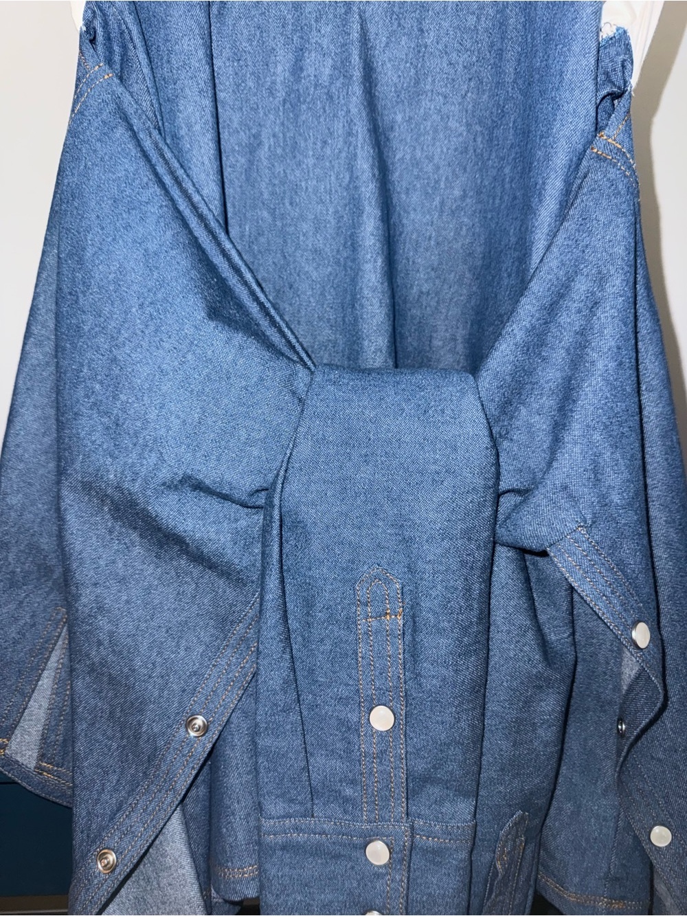 Veronica Beard Clayton Minidress with Chambray Tie-Front Skirt Size S - Picture 4 of 12